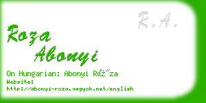 roza abonyi business card